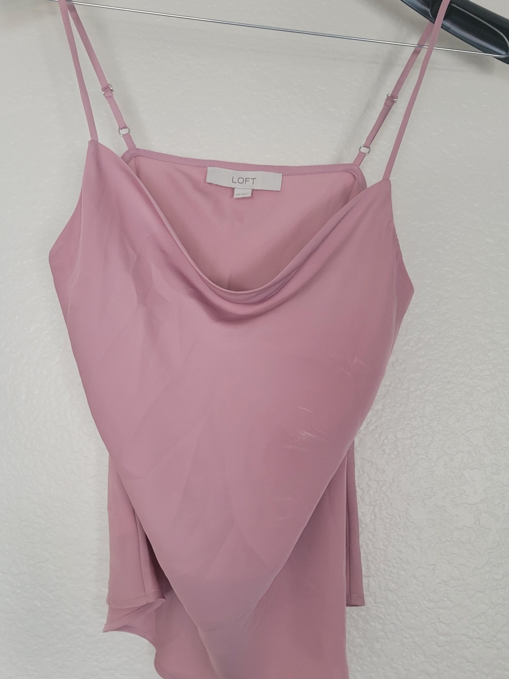 LOFT Dusty Rose Cowl Neck Strapless Slip Dress